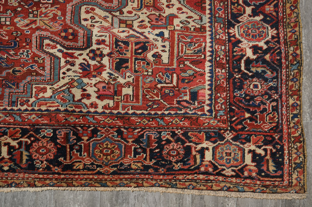 9.8 x 12.8 Semi-Antique Persian Heriz Rug Authentic Tribal Iran #PIX-26541