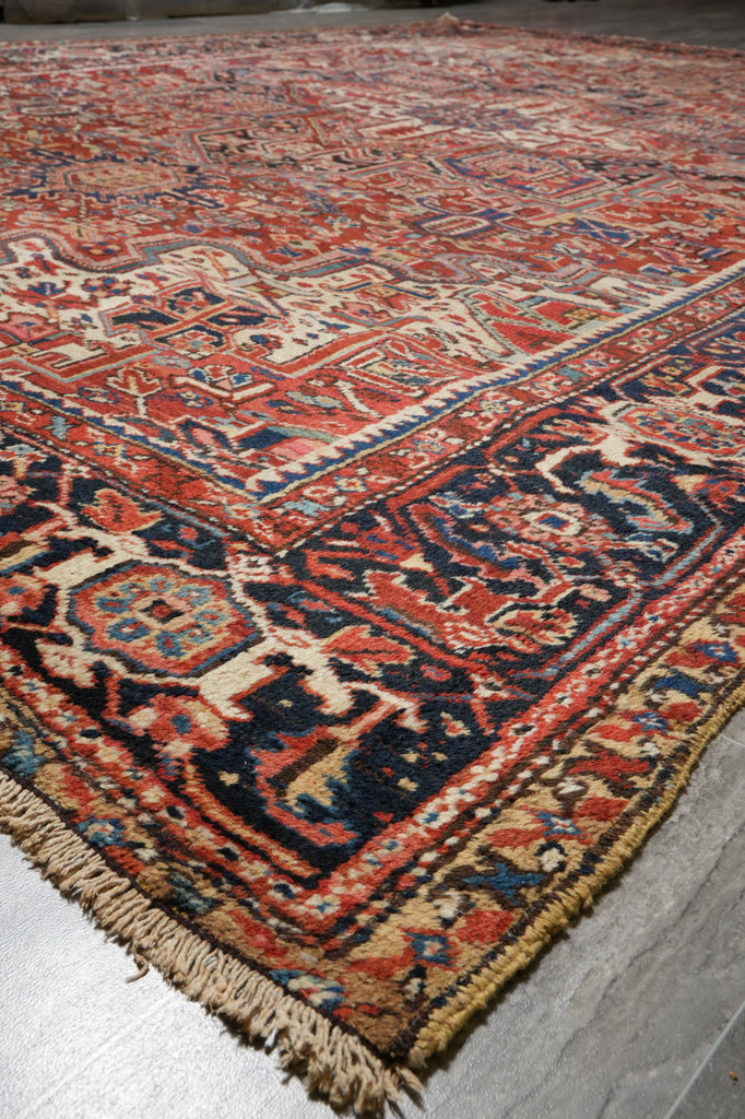 9.8 x 12.8 Semi-Antique Persian Heriz Rug Authentic Tribal Iran #PIX-26541
