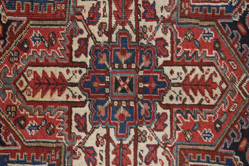 9.8 x 12.8 Semi-Antique Persian Heriz Rug Authentic Tribal Iran #PIX-26541