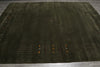 Load image into Gallery viewer, 9 x 11.8 Moss Emerald Green Handmade Gabbeh Contemporary Rug #F-3296