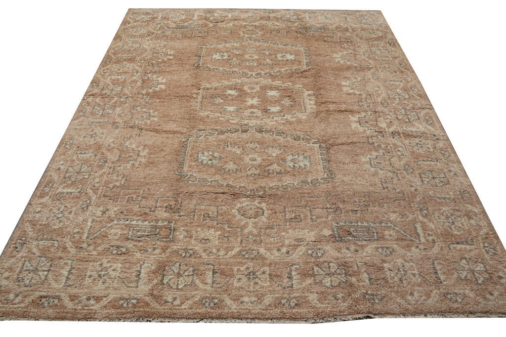 8 x 10 Handmade Modern Imported Rug Natural Light Brown Color #F-3294