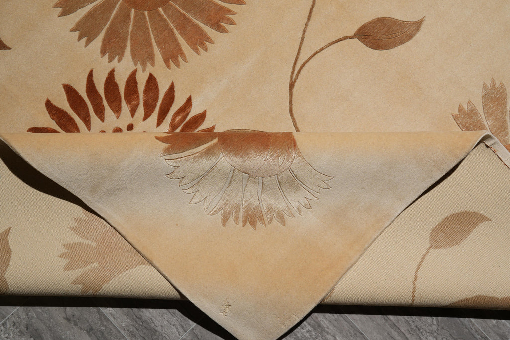 8.9 x 12 Wool and Silk Fine Quality Handmade Contemporary Rug #F-4093