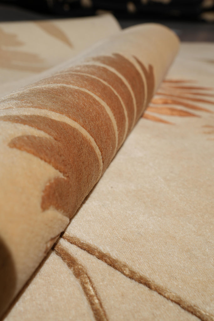 8.9 x 12 Wool and Silk Fine Quality Handmade Contemporary Rug #F-4093