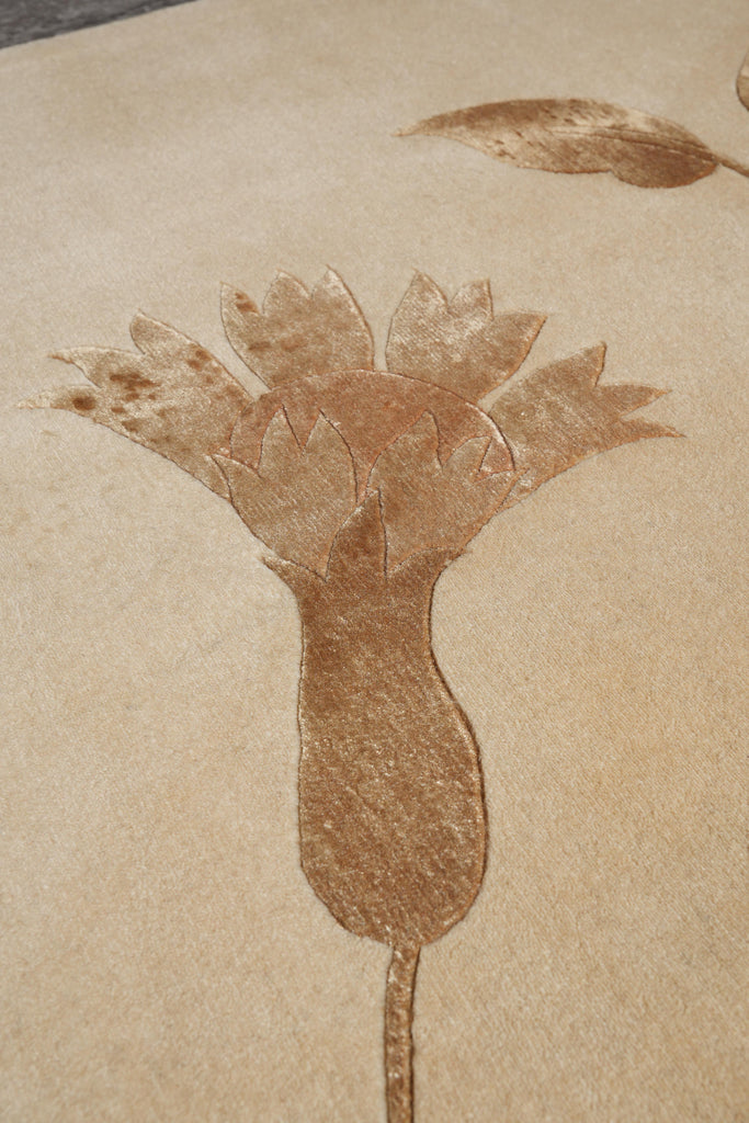 8.9 x 12 Wool and Silk Fine Quality Handmade Contemporary Rug #F-4093