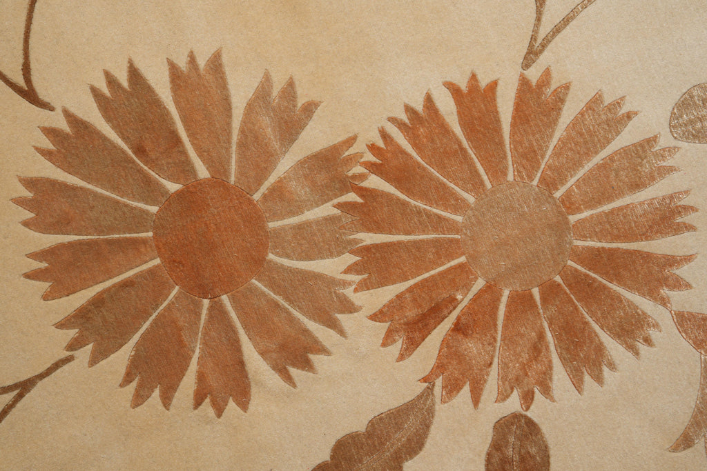 8.9 x 12 Wool and Silk Fine Quality Handmade Contemporary Rug #F-4093