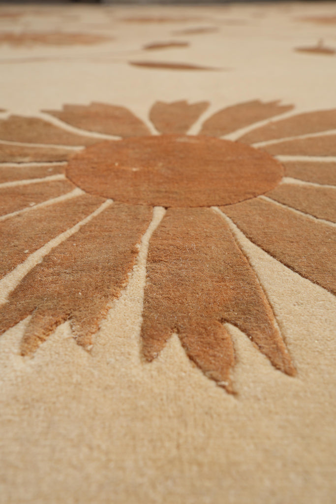 8.9 x 12 Wool and Silk Fine Quality Handmade Contemporary Rug #F-4093