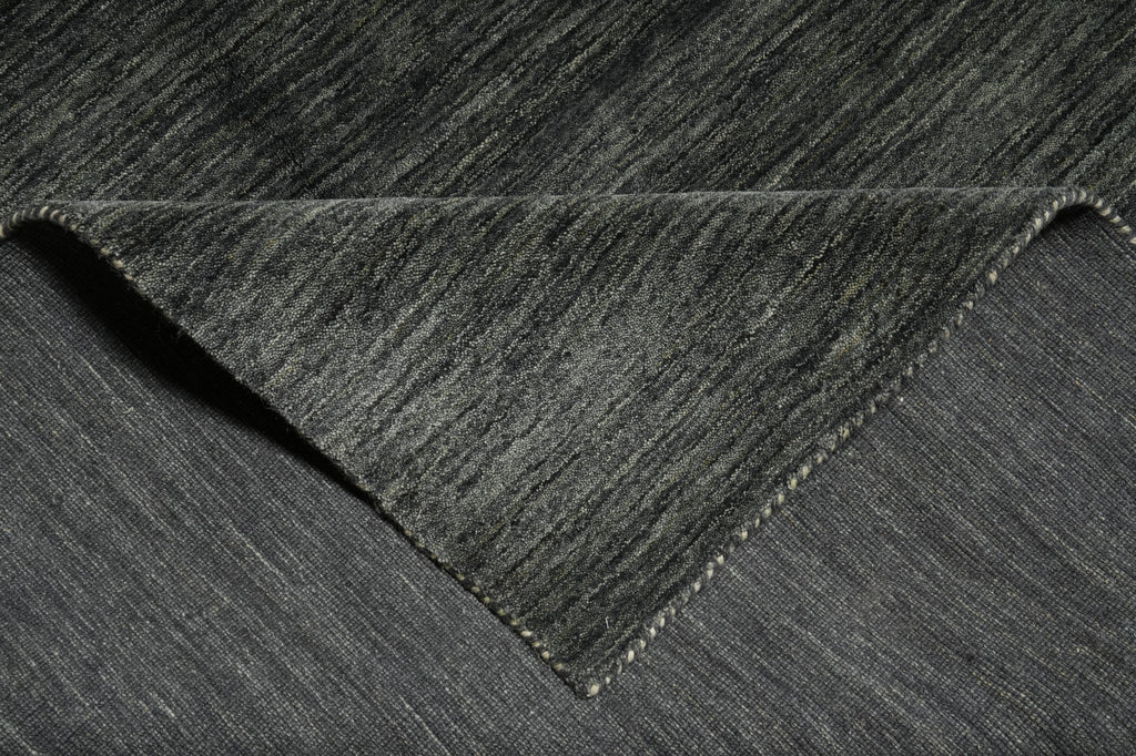 9 x 12 Plain Green color Contemporary Handmade Wool Rug #F-3297