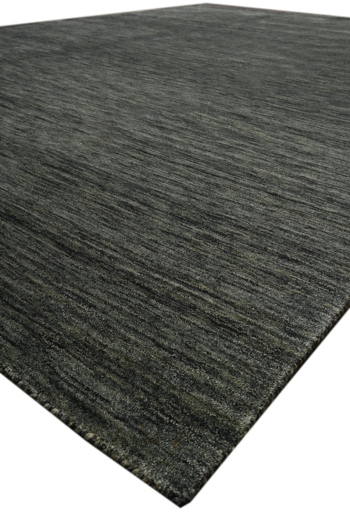 9 x 12 Plain Green color Contemporary Handmade Wool Rug #F-3297
