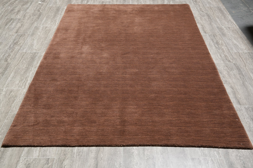 5 X 8 Contemporary Rug India Solid Brown #B-70546