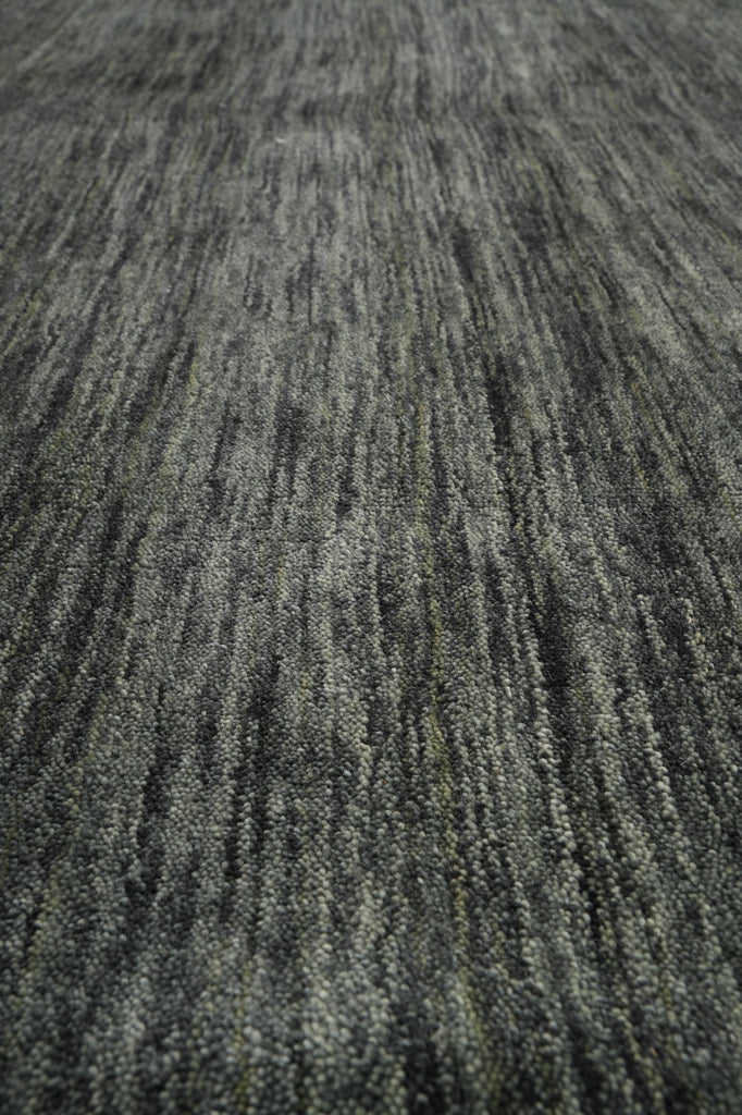 9 x 12 Plain Green color Contemporary Handmade Wool Rug #F-3297