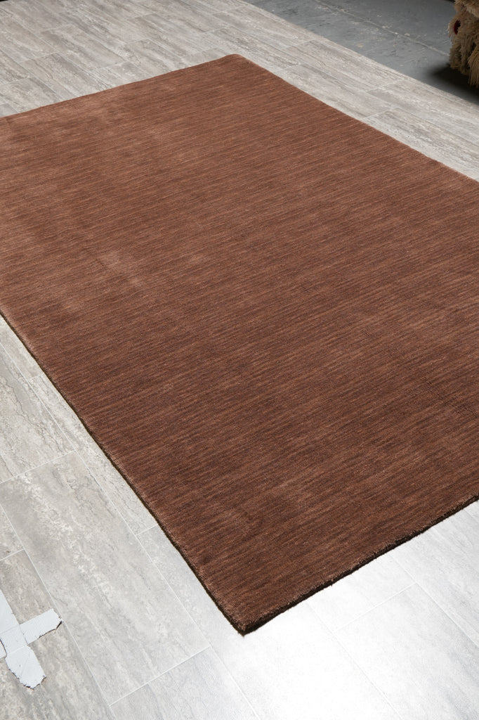 5 X 8 Contemporary Rug India Solid Brown #B-70546