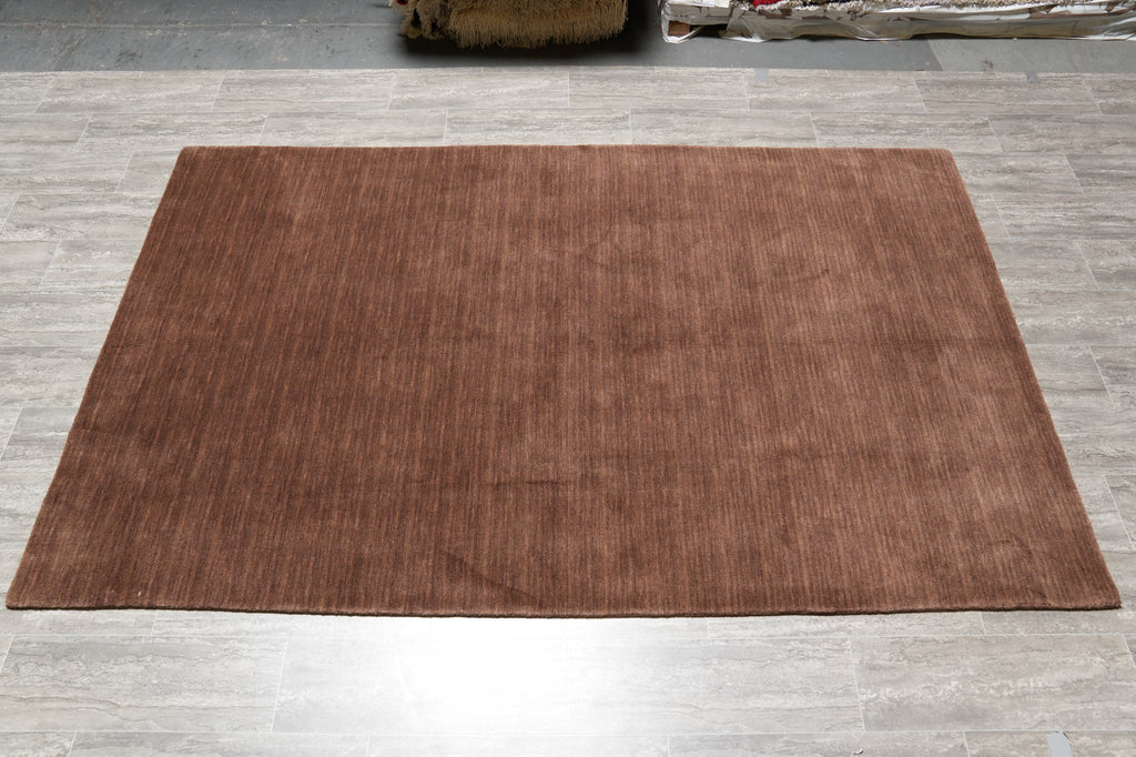 5 X 8 Contemporary Rug India Solid Brown #B-70546