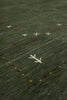 Load image into Gallery viewer, 8 x 10 Handmade Imported Wool Gabbeh Modern Rug Green #F-3299