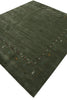 Load image into Gallery viewer, 8 x 10 Handmade Imported Wool Gabbeh Modern Rug Green #F-3299