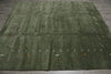 Load image into Gallery viewer, 8 x 10 Handmade Imported Wool Gabbeh Modern Rug Green #F-3299
