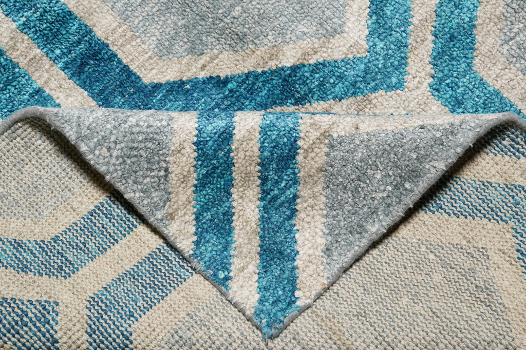 5 X 7 Handmade Modern Carpet Turquoise #F-4420