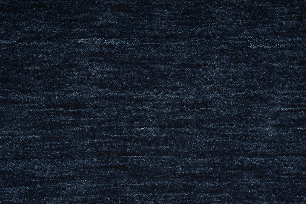 9 x 11.9 Plain Navy Blue Wool Handmade Imported Modern Rug #F-3300