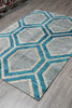 Load image into Gallery viewer, 5 X 7 Handmade Modern Carpet Turquoise #F-4420