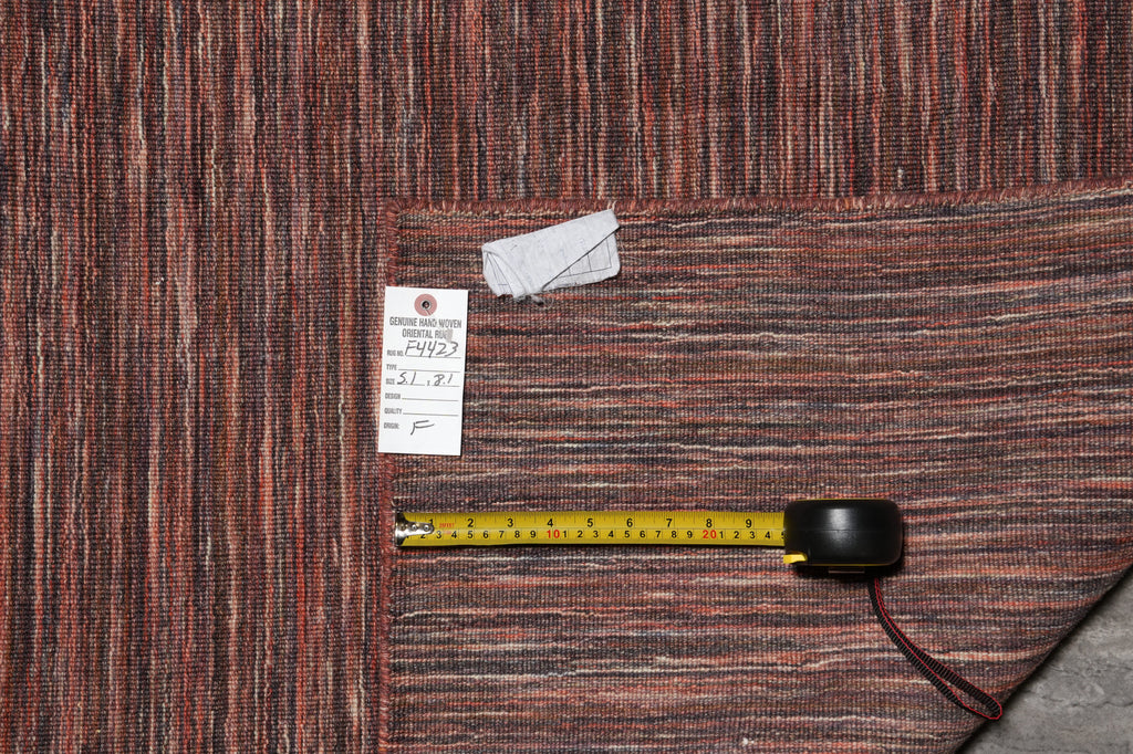 5 X 8 Brown Contemporary Handmade Carpet #F-4423