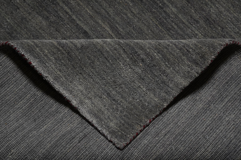 9 x 11.9 Handmade Wool Modern Rug Plain Gray Green New Imported #F-3302
