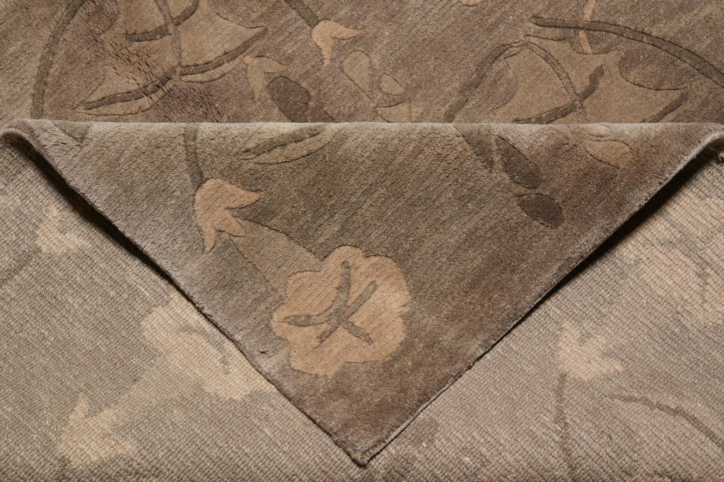 5 x 8 Handmade India Contemporary Rug Art Craft Coffee Brown #F-4425