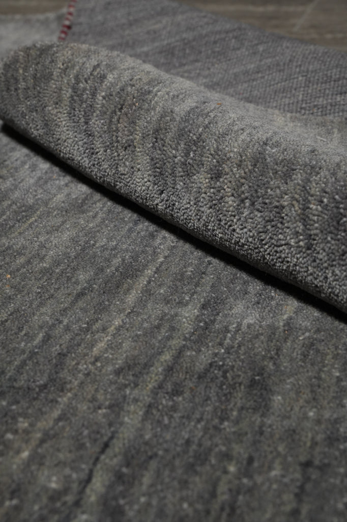 9 x 11.9 Handmade Wool Modern Rug Plain Gray Green New Imported #F-3302