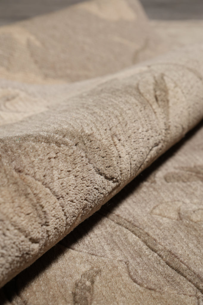 5 x 8 Handmade India Contemporary Rug Art Craft Coffee Brown #F-4425