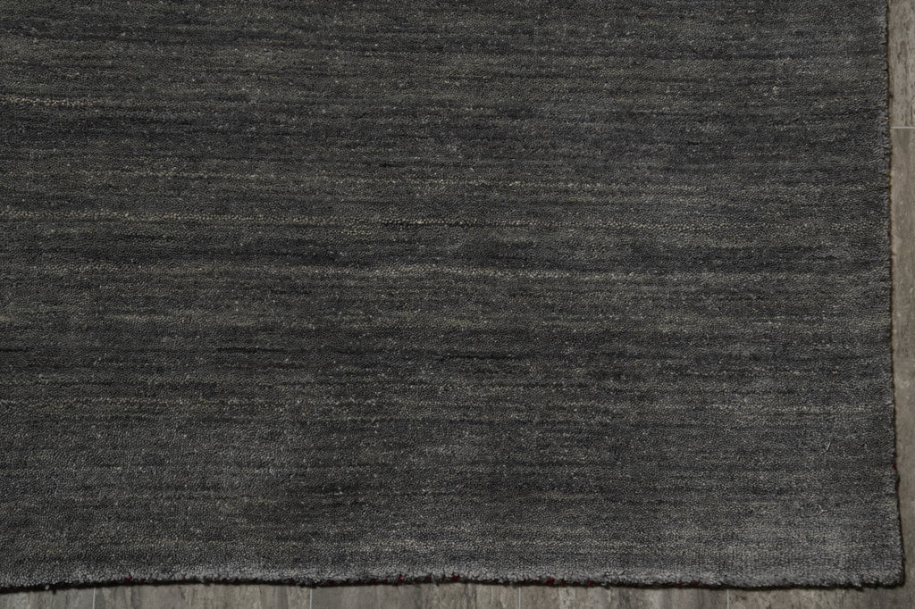9 x 11.9 Handmade Wool Modern Rug Plain Gray Green New Imported #F-3302
