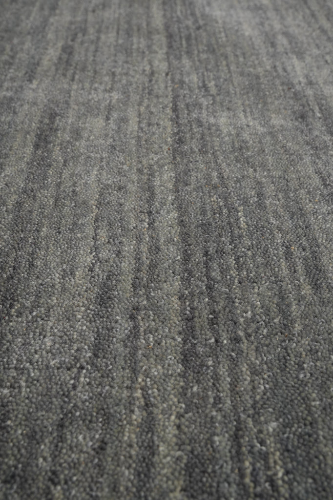 9 x 11.9 Handmade Wool Modern Rug Plain Gray Green New Imported #F-3302
