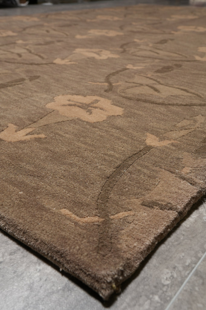 5 x 8 Handmade India Contemporary Rug Art Craft Coffee Brown #F-4425