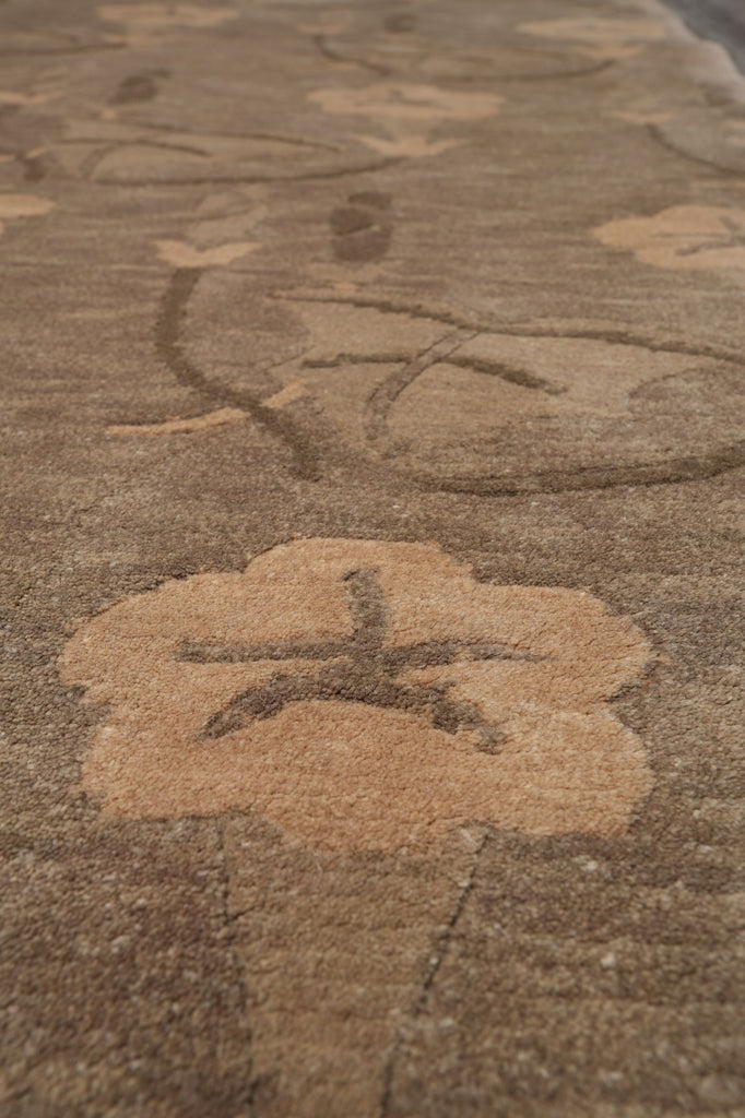 5 x 8 Handmade India Contemporary Rug Art Craft Coffee Brown #F-4425