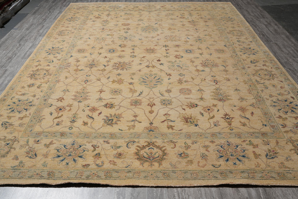 9 x 12 Chobi Ziglar Handmade Rug Natural Wool Transitional #F-4097