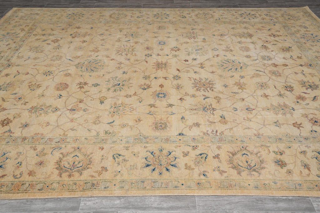 9 x 12 Chobi Ziglar Handmade Rug Natural Wool Transitional #F-4097
