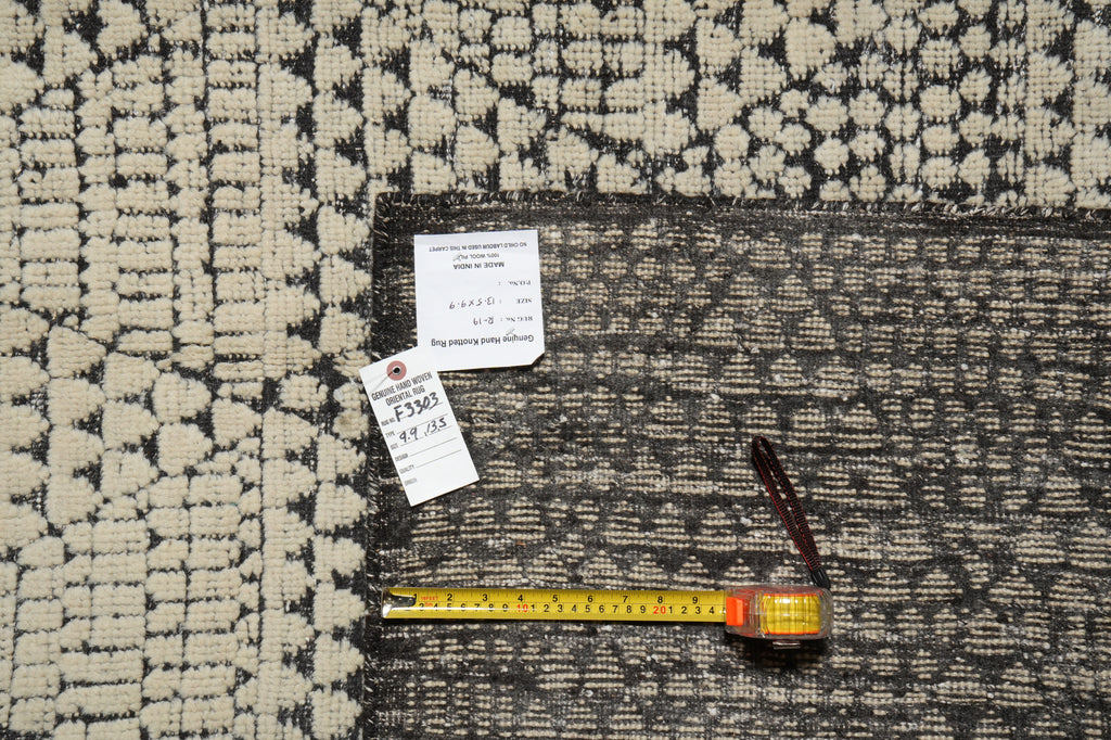 10 x 14 Contemporary Handmade Raised Wool Pile Rug #F-3303