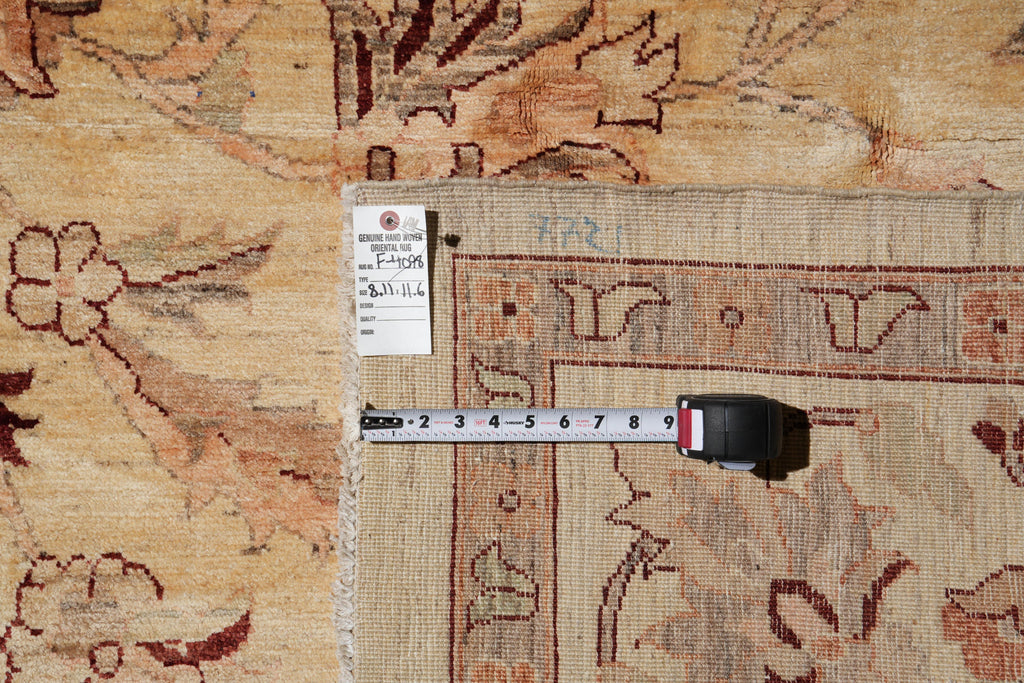 9 x 12 New Ziglar Chobi Handmade Rug Natural Wool Transitional #F-4098