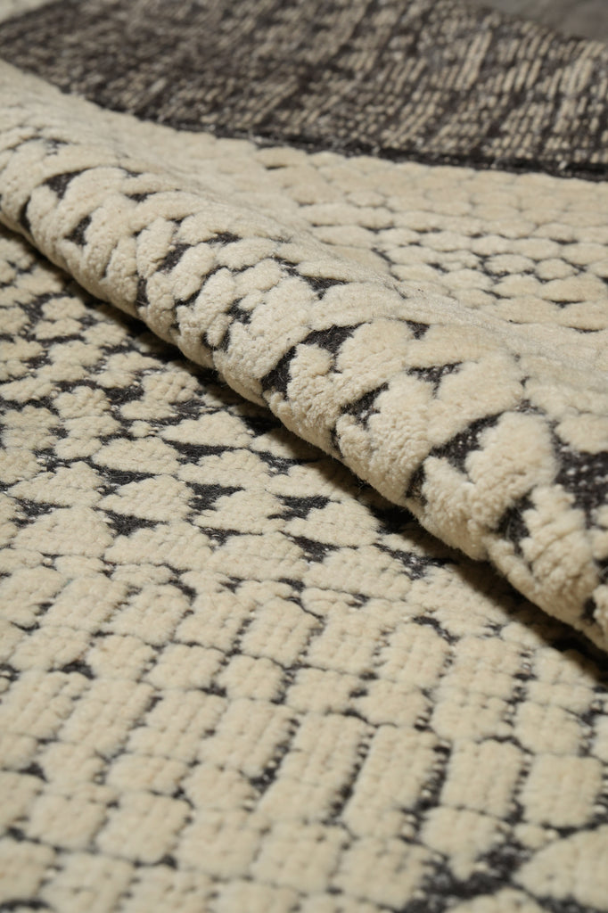 10 x 14 Contemporary Handmade Raised Wool Pile Rug #F-3303