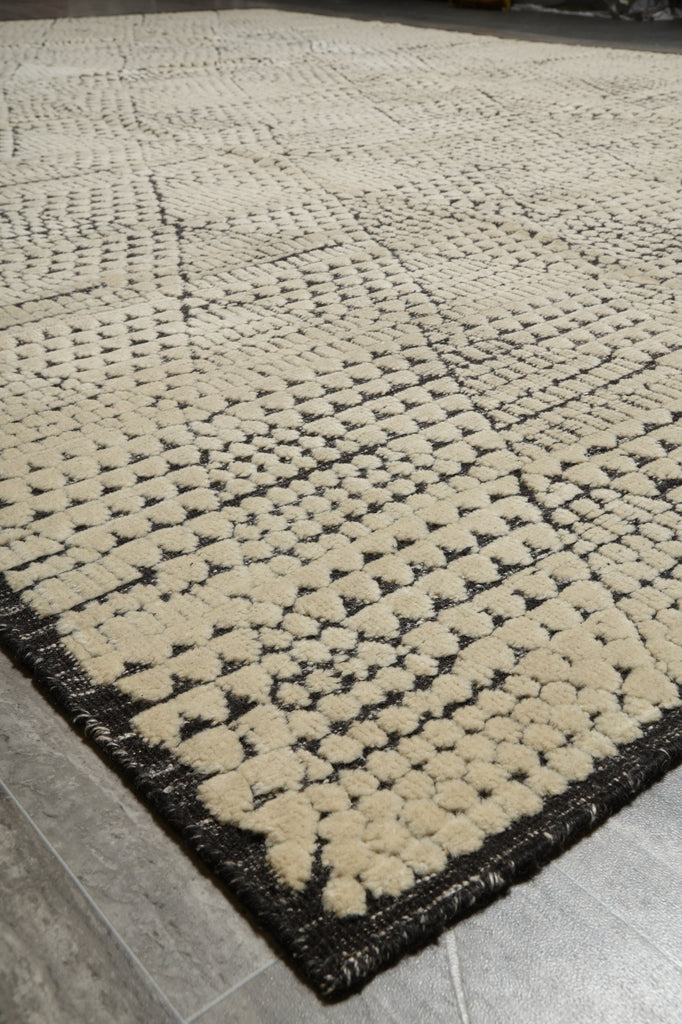 10 x 14 Contemporary Handmade Raised Wool Pile Rug #F-3303