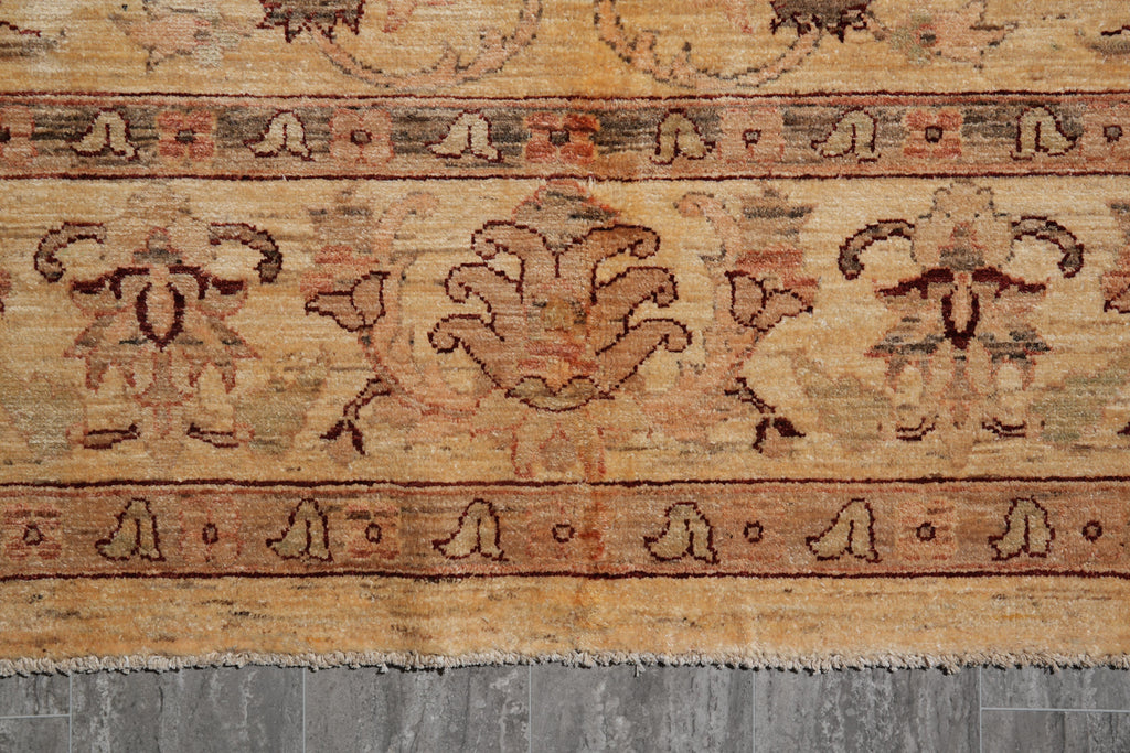 9 x 12 New Ziglar Chobi Handmade Rug Natural Wool Transitional #F-4098