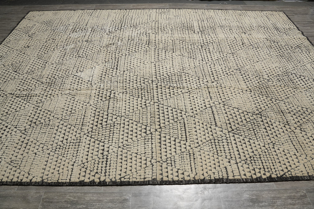 10 x 14 Contemporary Handmade Raised Wool Pile Rug #F-3303