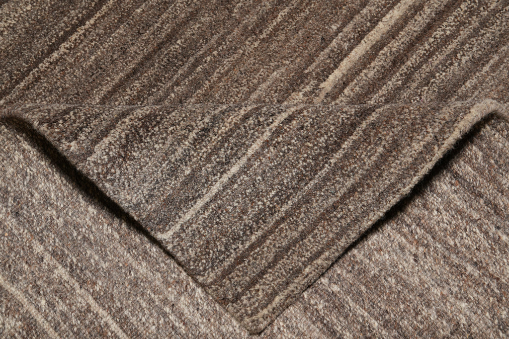 5 X 6.8 Modern Brown Hanmade Rug #F-4427