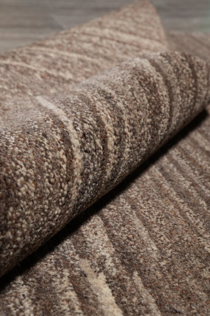 5 X 6.8 Modern Brown Hanmade Rug #F-4427
