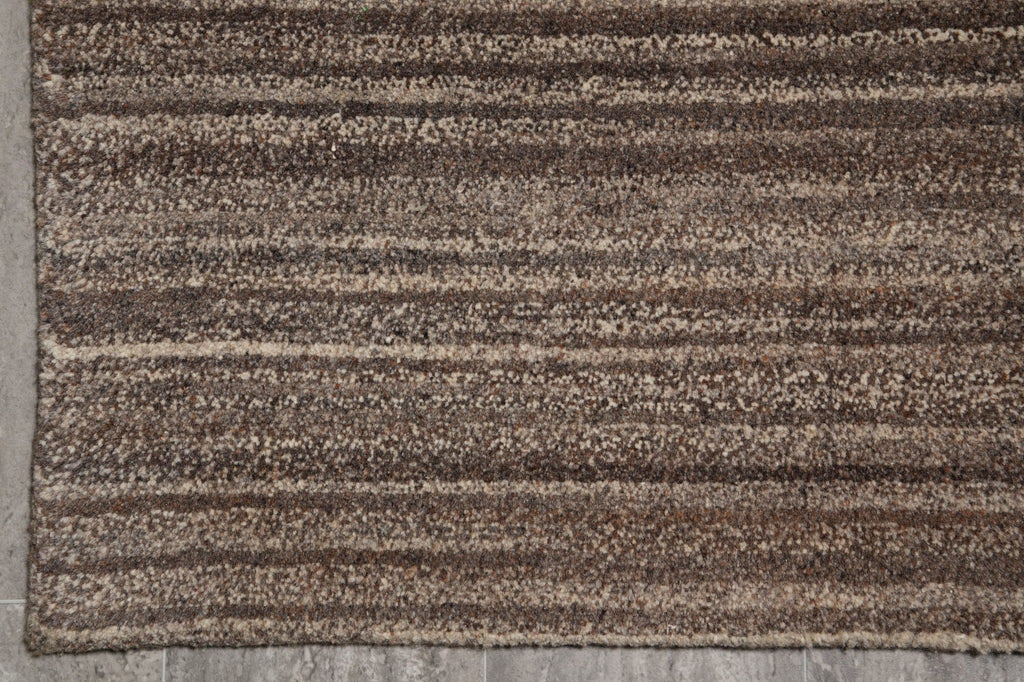 5 X 6.8 Modern Brown Hanmade Rug #F-4427