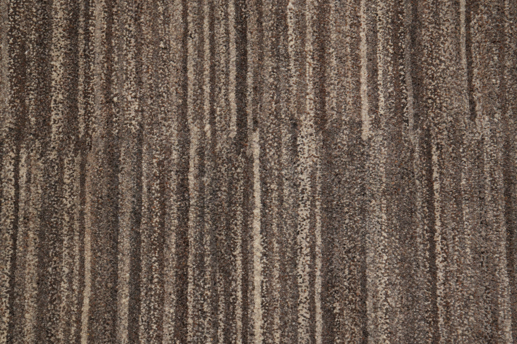 5 X 6.8 Modern Brown Hanmade Rug #F-4427