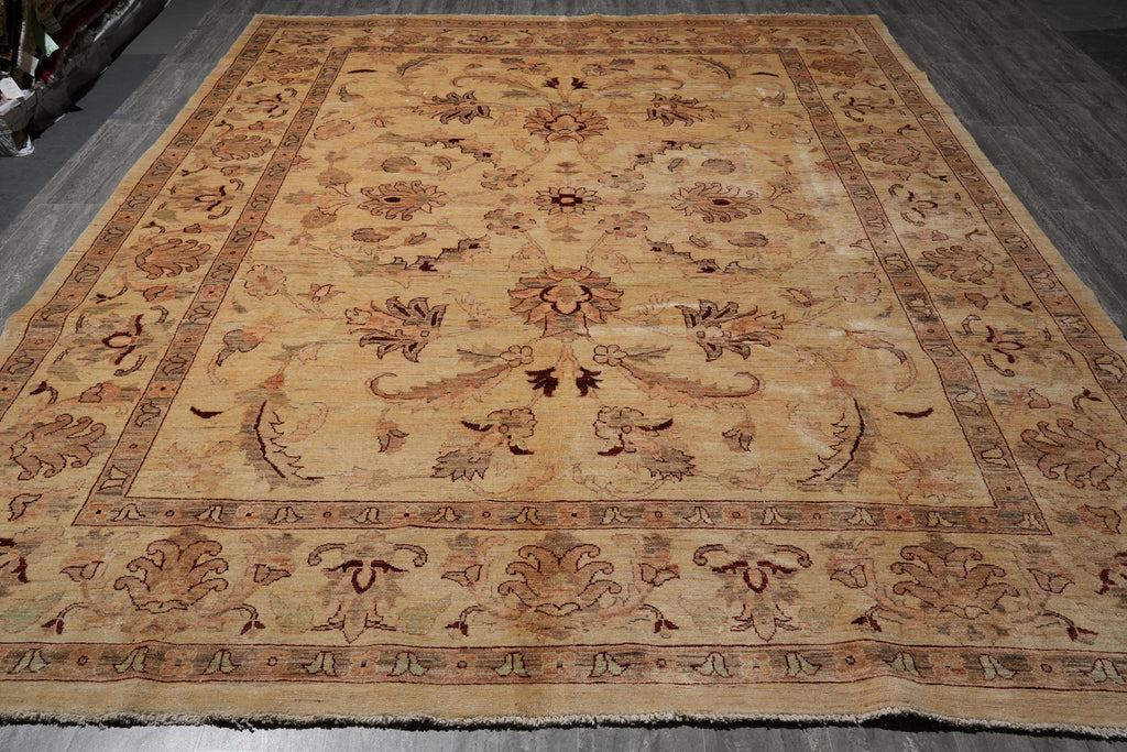 9 x 12 New Ziglar Chobi Handmade Rug Natural Wool Transitional #F-4098