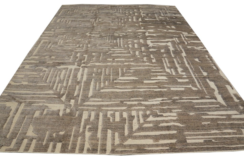 10 X 14 New Handmade Raised Wool pile Modern Rug #F-3304