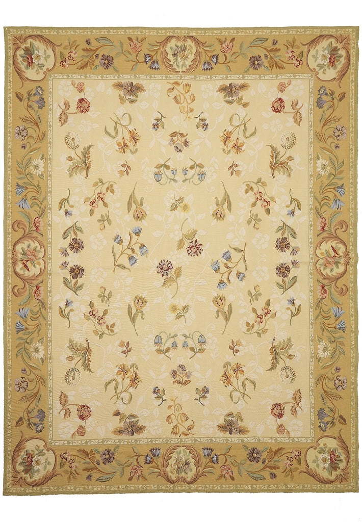 8 x 10 Flat Weave French Country Aubusson Rug #PIX-12387
