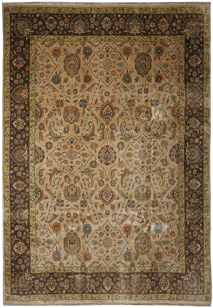9 x 12 Wool and Silk Quality Handmade Jaipur Rug #F-4099