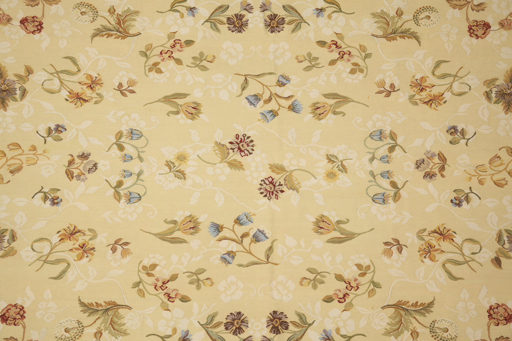8 x 10 Flat Weave French Country Aubusson Rug #PIX-12387