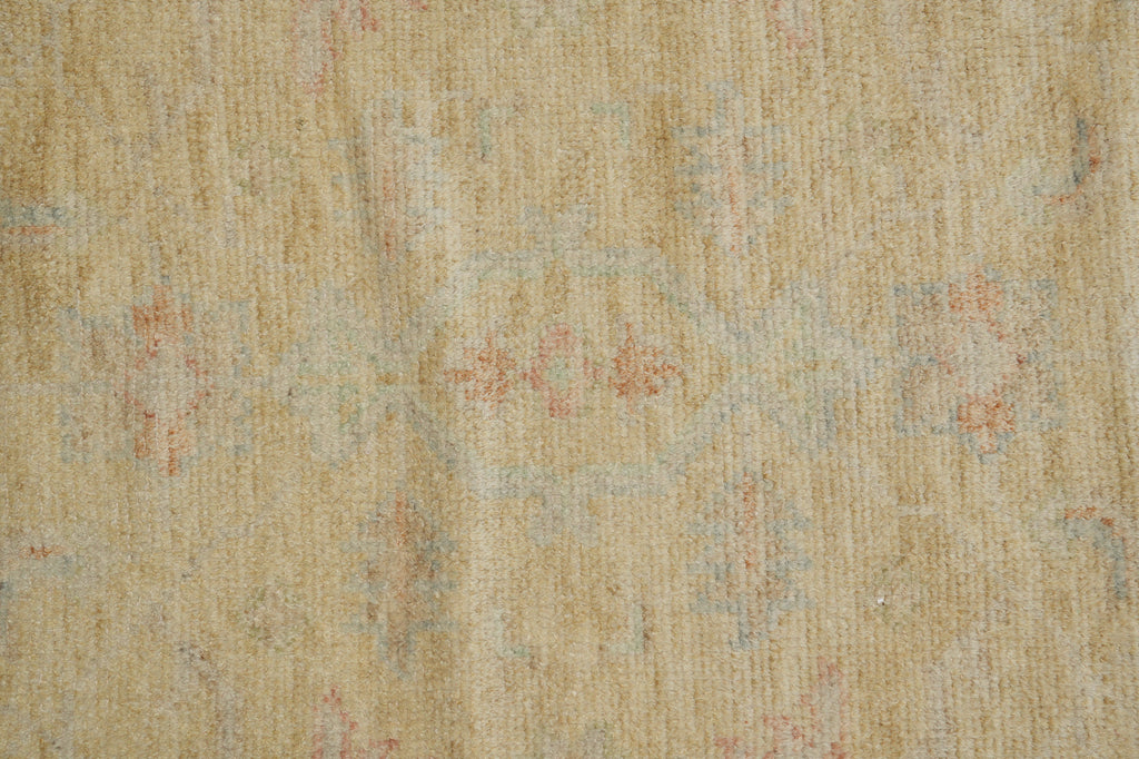 8 x 10 New Handmade Wool Modern Transitional Oushak Rug Happy Neutral Beige Gold #F-3305