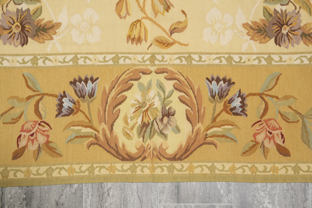 8 x 10 Flat Weave French Country Aubusson Rug #PIX-12387